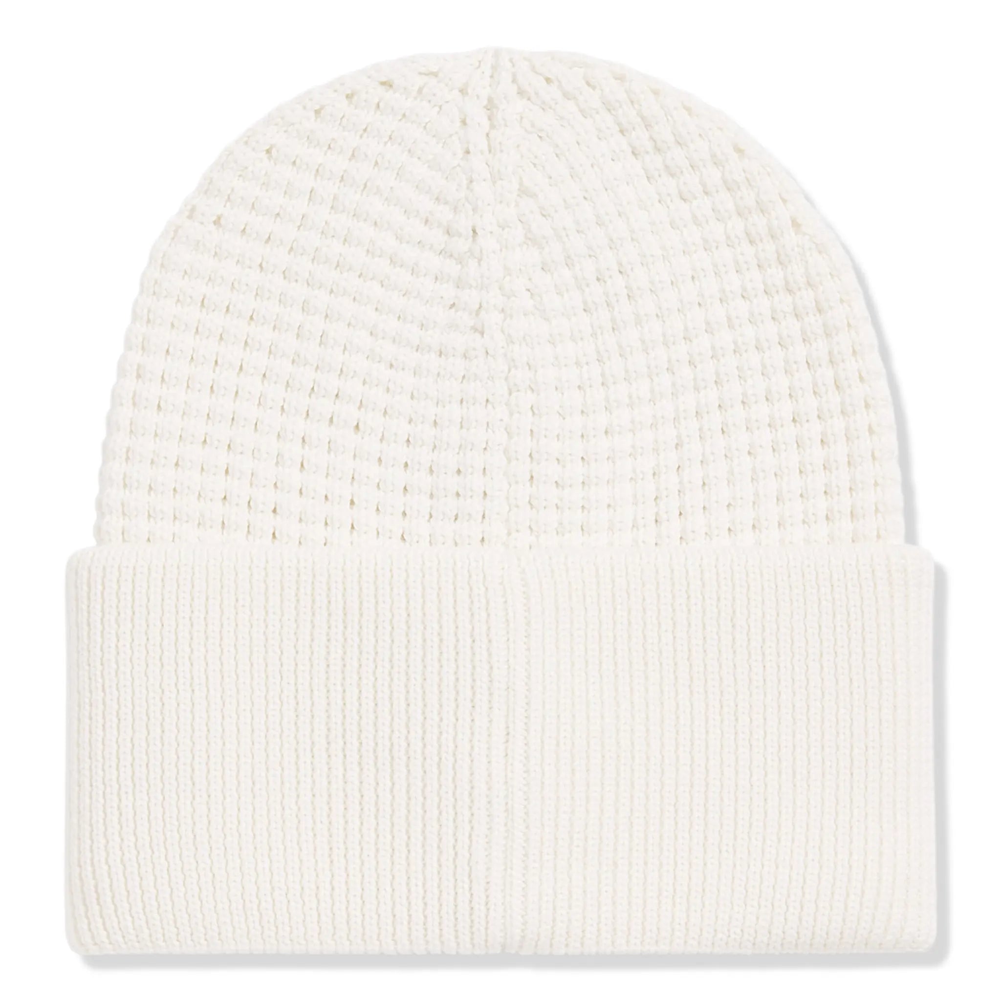 Back View of Moncler Ivory Tricot Cotton White Beanie